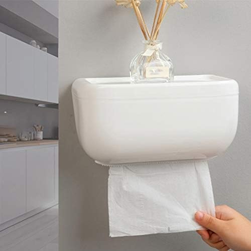 Krivs Papel de papel higiênico montado na parede Caixa de armazenamento de papel de papel de cozinha gratuita portador de telefone