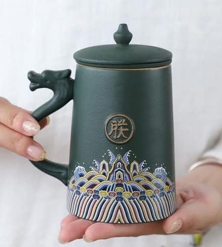 Paynan 370ml Creative Ceramic Cup Teacup Separação de água Driving Cerimônia de chá Kung Fu