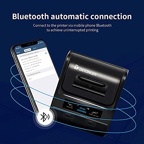 Fabricante de etiqueta de detonger DP30s Térmica Portable Bluetooth Barcode Rótulo fabricante com 1 pacote 50x30mm adesivo de etiqueta para uso comercial da organização de escritório em casa, Android & iOS, vermelho…