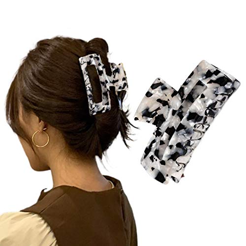 Clipes de banana de garra de cabelos haloty barrettes celulóides design francês impressão de leopardo grande acessórios de cabelo de moda para mulheres e meninas