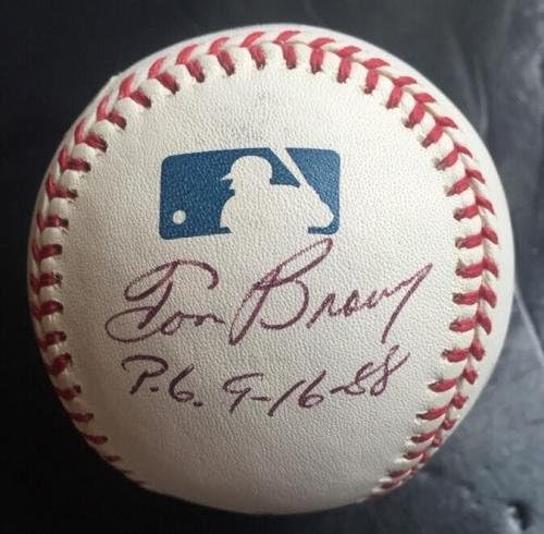Game Perfect assinado PG Baseball David Cone Don Larsen Witt Martinez 5 Auto JSA - Baseballs autografados