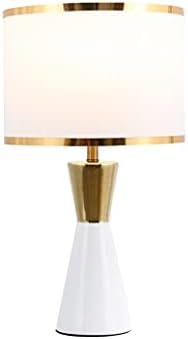 Liuzh American Table Lamp Bedroom Cerâmica Lâmpada de cabeceira Europeia estilo criativo simples e quente lâmpada de mesa de cabeceira de casamento