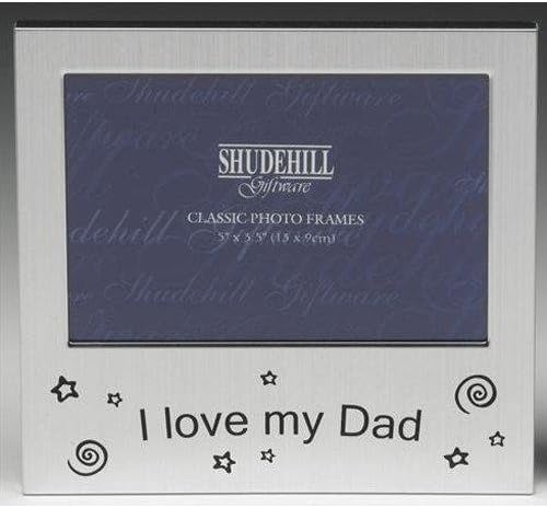 Shudehill, eu amo meu pai, quadro de fotos de presente de Natal, dia dos pais do dia da ocasião de aniversário, alumínio, prata,