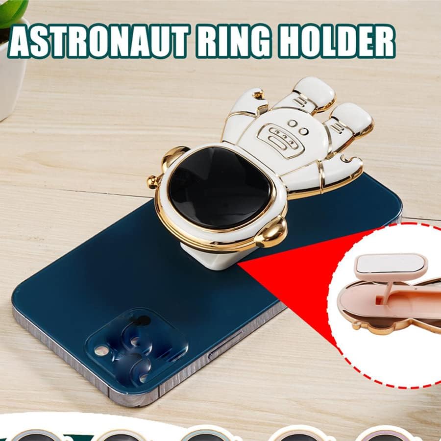 Arfuka Phone Grip Universal Phone Port para o astronauta manual forma pegajosa aderência de dedos para o suporte do telefone