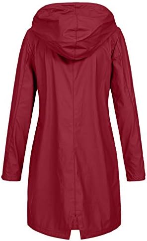 Jaquetas de chuva para mulheres, 2022 outono inverno midi solto fit s-3xl capuz com bolsos zípeis de casacos modernos
