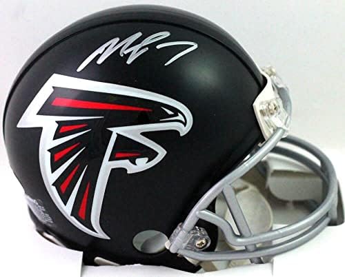 Michael Vick autografou o Mini Capacete Atlanta Falcons - JSA W Auth *Silver - Mini capacetes da NFL autografados