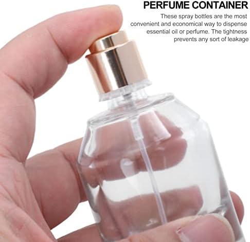 Minkissy 2pcs Recarregável perfume garrafa de vidro pulverizador de vidro Mini garrafas de pulverizador de vidro pulverizador portátil para dispensador líquido dourado