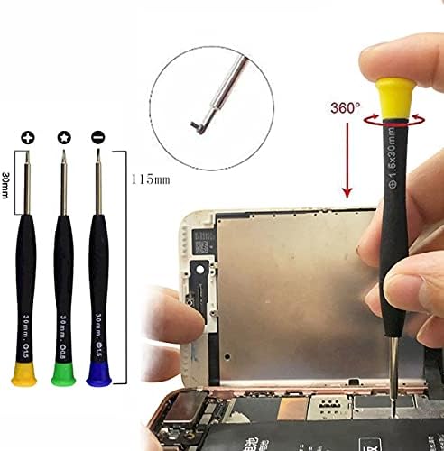 25 PCS Kit Kit Ferramentas de reparo de telefones celulares Conjunto de fenda de precisão Eletrônica 45 Ferramenta Abertura de aço