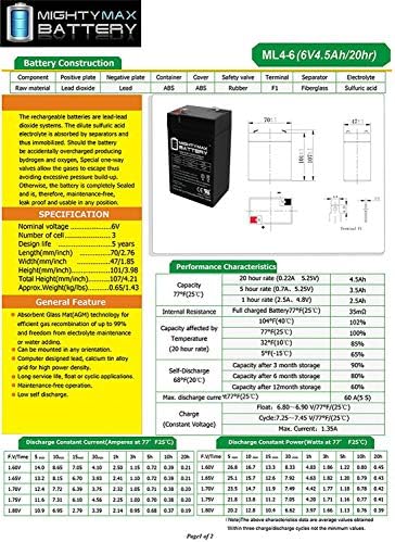 6V 4.5AH Bateria de substituição do SLA para backups da APC 1250B - 2 pacote