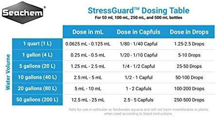 Proteção do revestimento de lodo de estresse seachem - tensão e redutor de amônia tóxica 50 ml / 1,7 oz, branco