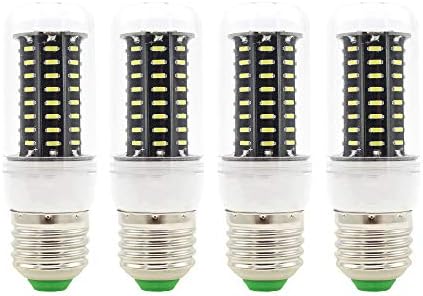 Maxbayou 4 pacotes, E26/E27 Luzes de milho LED lâmpadas 5W 400 lúmens brancos quentes 3000K AC110V 4014SMD