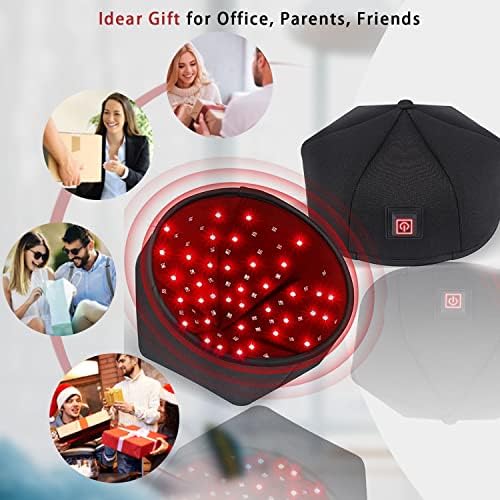 Liforve Red Light Terapy Dispositivo para cabeça, com luz vermelha de 660 nm e luz infravermelha de comprimento de onda de 830 nm
