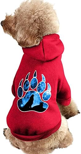 Paw Galaxy Night Wolf Fashion Pet Hoodies macios roupas de cachorro quente suéter de estimação durável com chapéu