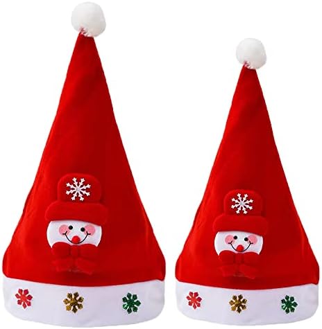 Hat de Papai Noel, Chapéu de Natal, 2pcs Red White Natal Holiday Holida