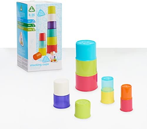 Copos de empilhamento de centro de aprendizagem antecipados, sensorial, solução de problemas e de coordenação olho-mão Toy Baby,