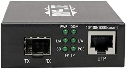 Tripp Lite Cusotomizable SFP Fiber Media Converter, Fiber to Ethernet Converter, Gigabit, Poe+, 10/100/1000