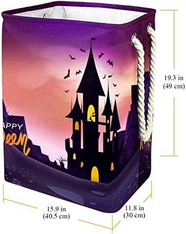 Happy Happy Halloween Poster Fantasy Concept História 300D Oxford PVC Roupas à prova d'água cesto de roupa grande para cobertores