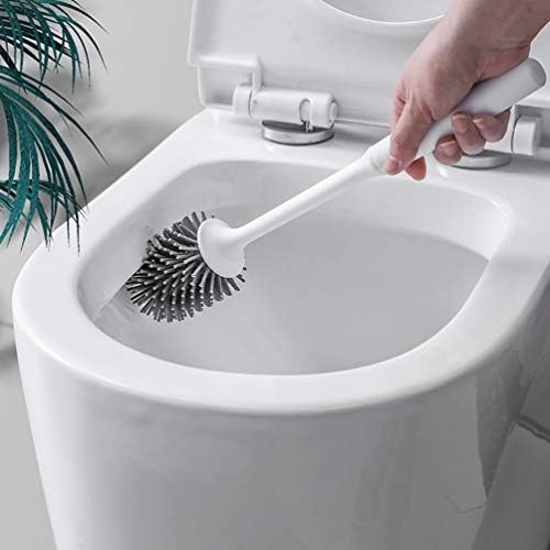 Pincel de banheiro candidato capa de vaso sanitário limpo Brush de sílica de sílica gel de lã macia, estilo de pé para hotel