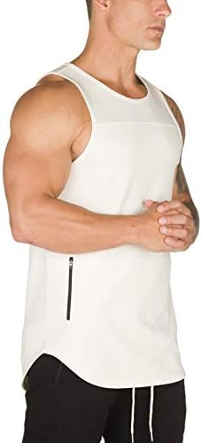 Tampa do tanque masculino da Navyoom, camisa de moletom com moletom sem mangas camisetas casuais colete de exercícios musculares leves e leves