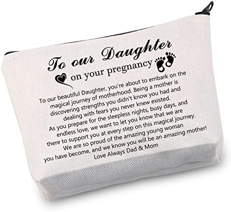 Vamsii pela primeira vez mamãe saco de cosméticos mamãe para ser presente para o anúncio para a filha grávida, esperando o presente