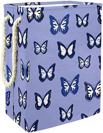 Antecedentes Indomer de borboletas brilhantes 300D Oxford PVC Roupas impermeáveis ​​cestas de roupas grandes para cobertores Toys de roupas no quarto
