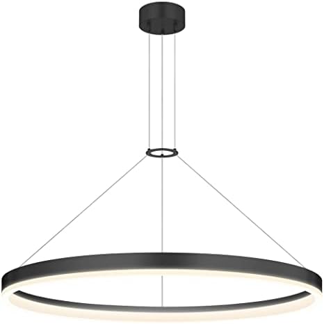 Sonneman Corona 32 polegadas Dimmable LED Ring Pendant Light para a ilha de cozinha, sala de jantar ou sala de estar,