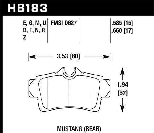 Hawk Performance HB183F.585 HPS Performance Ceramic Breke Pad