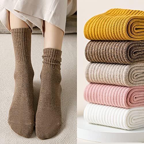 Pidudu 6 pares Ladies meias térmicas, meias de lã quentes femininas para inverno ， Autumn Winter Meias de bezerro /Reino
