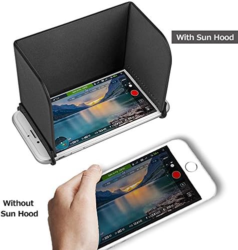 N N.Aranie Monitor Sun Hood Sunshade Compatível para tablets iPads de telefones no controlador remoto para DJI Spark/Mavic/Phantom/Inspire/OSMO