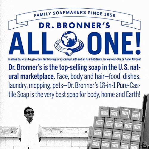 Dr. Bronner's-sabão líquido puro-cáteis-feito com óleos orgânicos, utilidades 18 em 1: pele propensa a acne, caspa,