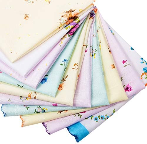 20 peças lenços de lenços para mulheres estampas florais vintage mistura de algodão macio colorido lenços de mulheres