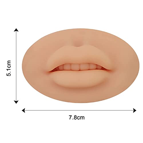 5D de boca aberta Silicone Lips Pratique a pele, pele real 5D Modelo flexível de silicone lábios - 2022 Upgrade