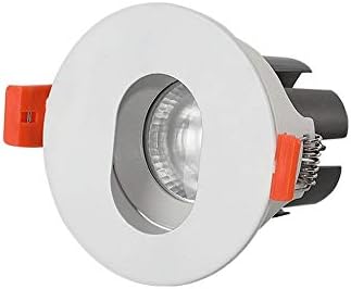 Okluck Ultra-fino redondo branco LED Luz de teto embutido para iluminação comercial em casa Pequeno buraco redondo anti-Glare LED LED RECUTADO Spotlight Highlight CRI90 Alta cor, renderização de cor de downlight de downlight de retomada (acabamento