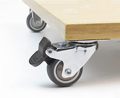 Gande 4pcs Móveis rodas Rodas TPR Rollo de rolo de giro de borracha macia TPR com freio para cadeira de carrinho de plataforma