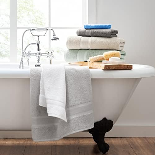 Aston & Arden reciclou toalhas de banho turco sólidas - mistura de algodão egueiro macio e absorvente, toalha decorativa para banheiro, casa, hotel e salão, bege de trigo