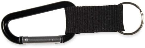 Cadeia -chave do Advantus Carabiner com tira de poliéster, preto