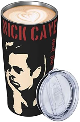 Nick Cave e The Bad Seeds Band Stainless Stone Isoled Travel Caneca de café com tampas e palhas xícara de vácuo de parede dupla
