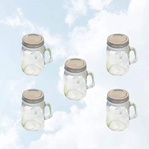 Doitool 5pcs 120ml Creative Mini Cups Cups Cream Copo de Pudim Copos de bebida com alça para a festa de verão