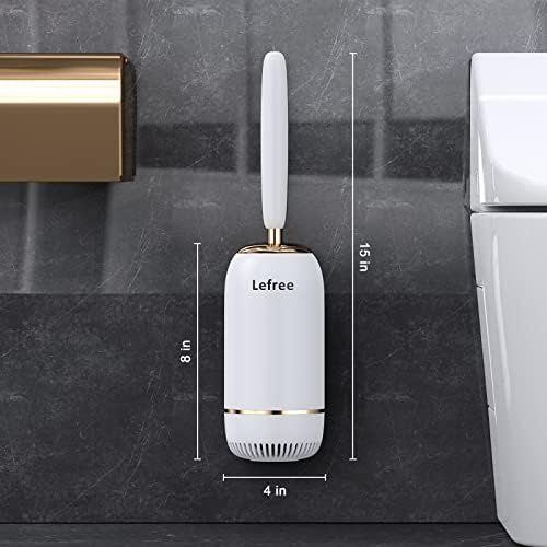 Escova de vaso sanitário, pincel e suporte do vaso sanitário com tampa e alça ergonômica, escova de vaso sanitário de silicone moderna