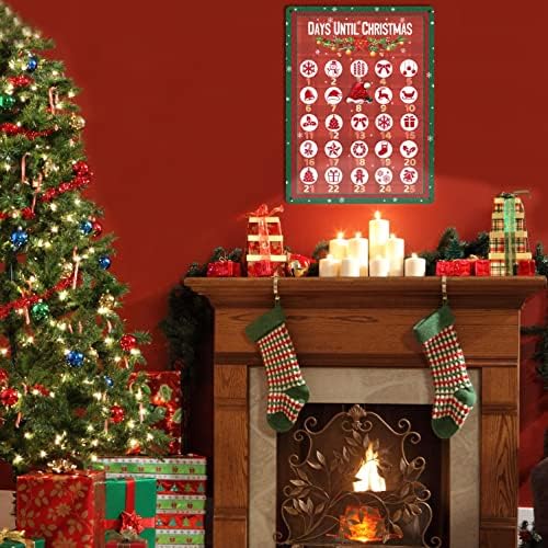 Calendário do advento de Natal 2022 Calendário de contagem regressiva de Natal, contagem regressiva para decorações