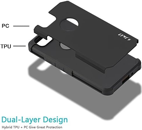 J&D Case Compatível para o Google Pixel 2 Case, Caixa de pára -choque de proteção contra choque híbrido de Dual Camada Pesada para Pixel 2 Case, não para Pixel 2 XL, roxo