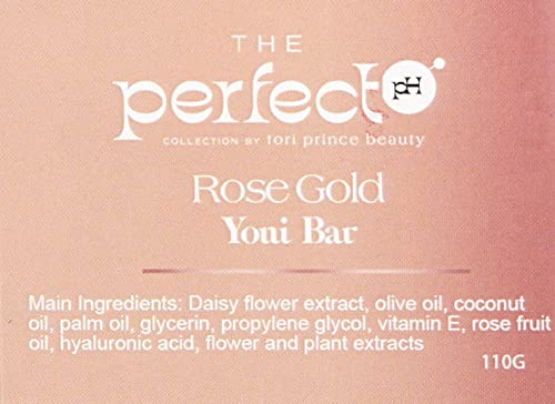 Tori Prince Beauty Gold Rose Yoni Bar Soap for Women-Ph All-natural PH Balançado Sabão Desodorantes vagina, lavagem feminina