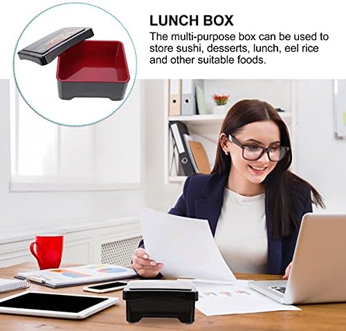 Enguia portátil doiTool portátil sobre caixa de arroz, recipientes de almoço japonês prático Sushi Bento Box Bento Bento