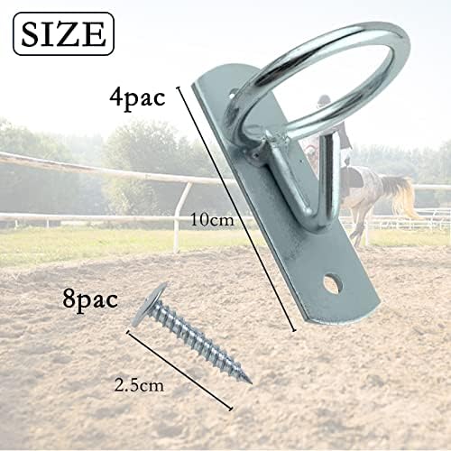 Ikotich 4pcs gancho de balde equestre, gancho de água de água, gancho de balde de montagem na parede, gancho de alimentação de cavalo