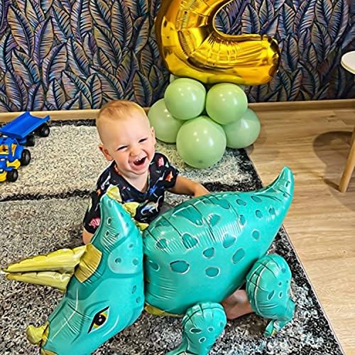 Balões de dinossauros 3D gigantes de blingparty para festas para decoração de dinossauros infláveis ​​DINO BALLOONS DE ALUMINA