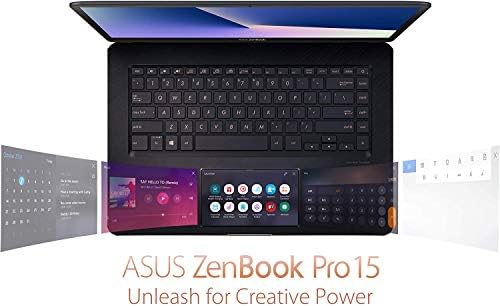ASUS ZenBook Pro 15 Laptop, 15,6 ”UHD 4K Touch, Intel Core i9-8950HK, NVIDIA GEFORCE GTX 1050 TI, 16 GB DDR4 RAM, 512 GB PCIE