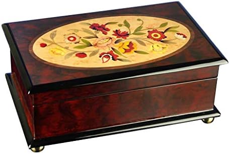 A SAN FRANCISCO MUSIC Box Company Classic Floral Musical Wooden Jewelry Box