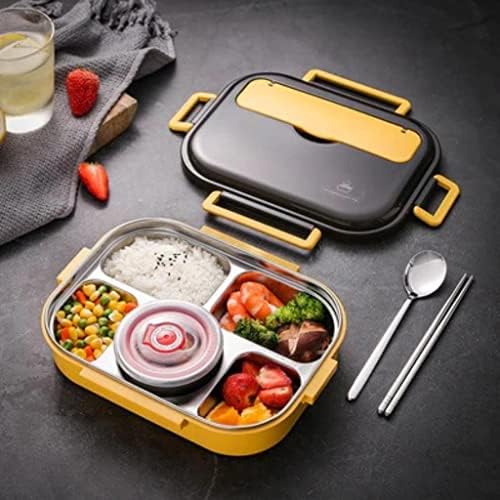 Lunch Box Box, lancheira de aço inoxidável para infantil Armazenamento de alimentos para almoço isolado Caixa de café da