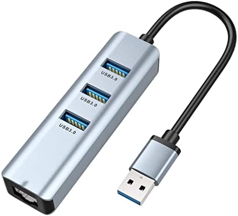 WYFDP USB 3.0 Tipo C para Ethernet Adaptador de rede 1000 Mbps RJ45 USB-C 4 em 1 com 3 divisor USB 3.0 USB