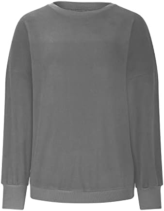 Melas de lã finas para mulheres Pullover Crewneck Camisas de manga longa Moda Moda Solid Solidized Tunic Tops para leggings